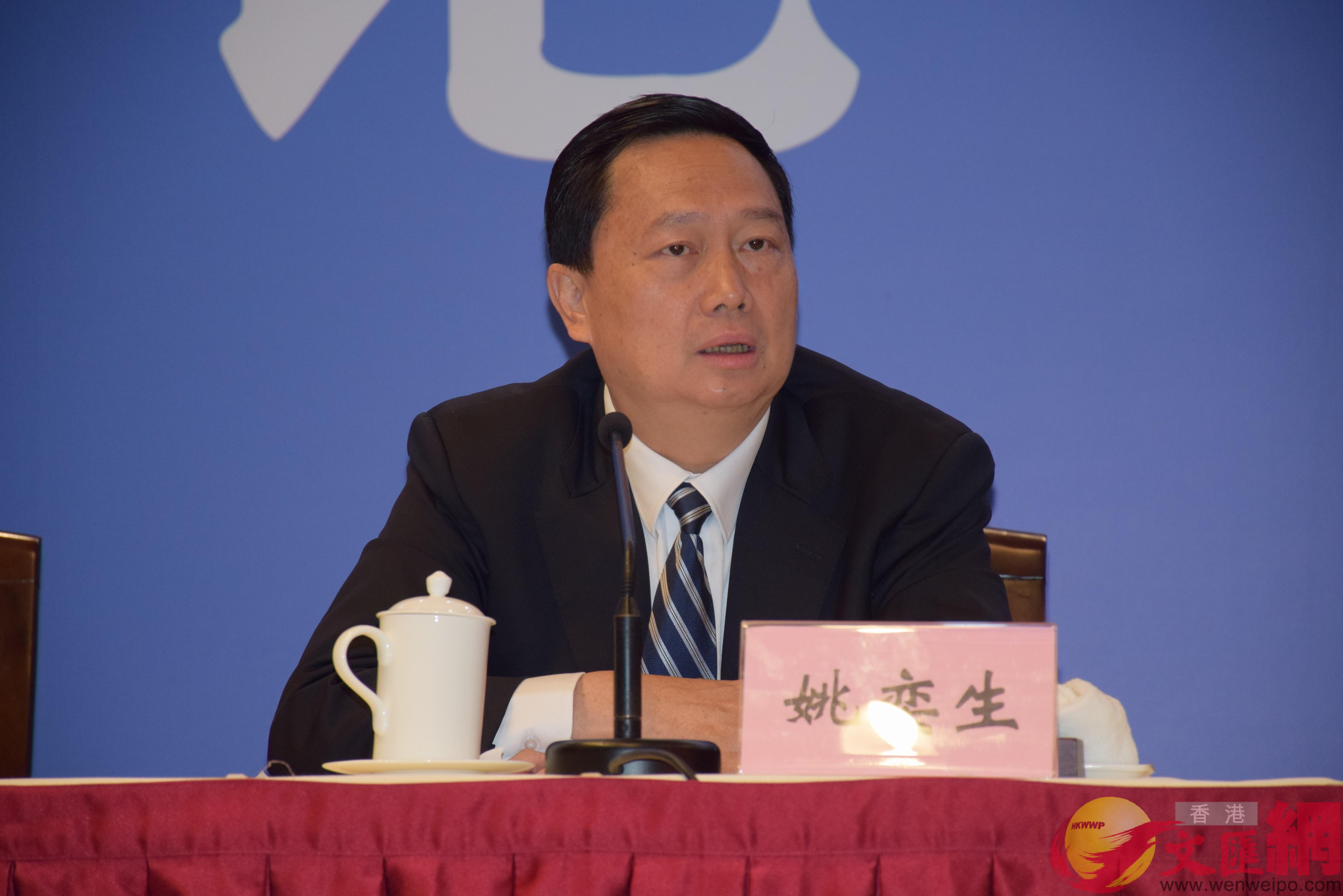 珠海市市長姚奕生表示A橫琴與澳門將成立共商共建共管機構C(香港文匯網記者盧靜怡攝)