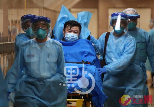 香港威爾斯親王醫院初步確定一宗懷疑新型冠狀病毒個案A送到瑪嘉烈醫院傳染病中心隔離治療C]大文全媒體記者攝^