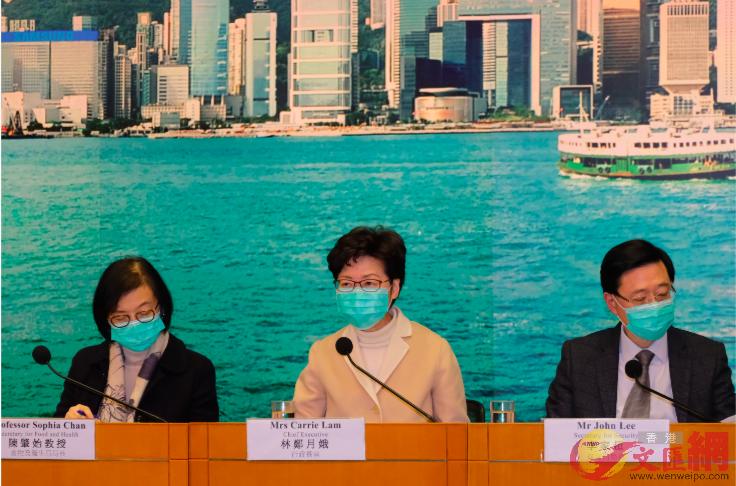 林鄭表示，香港國際機場明起會對出境及過境旅客做體溫檢測，發燒旅客不獲准登機（大公文匯全媒體記者攝）