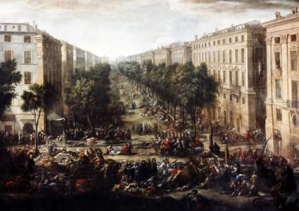 View of the course during the plague