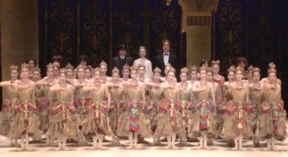 日本松山芭蕾舞團唱中國國歌A聲援武漢抗疫工作]視頻截圖^