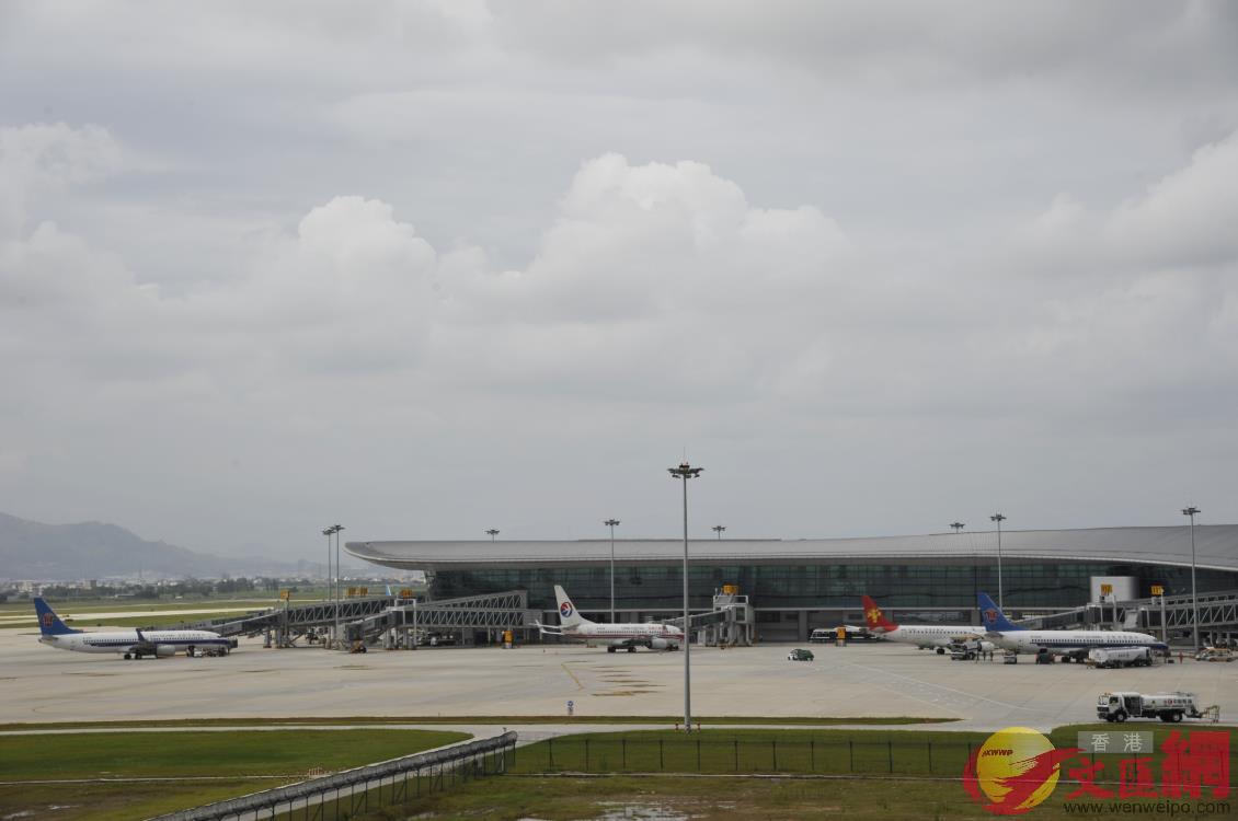 潮汕機場客量從2012年約210萬增至去年超735萬，航站區擴建工程近期開工(方俊明 攝)