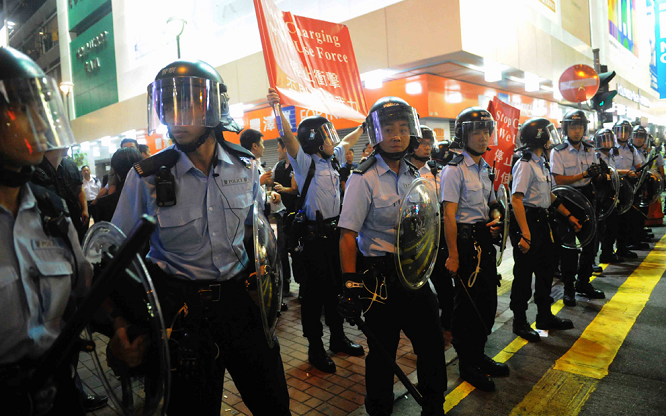  警方重申無安排任何內地執法人員來港觀察近期示威活動的執法情況（資料圖片）