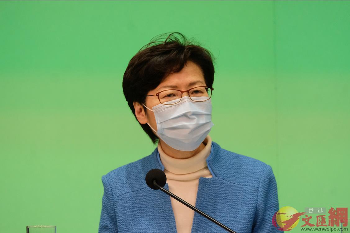 林鄭月娥說A習近平主席的重要講話指引香港各界合作抗疫(大公文匯全媒體記者 麥鈞傑 攝)