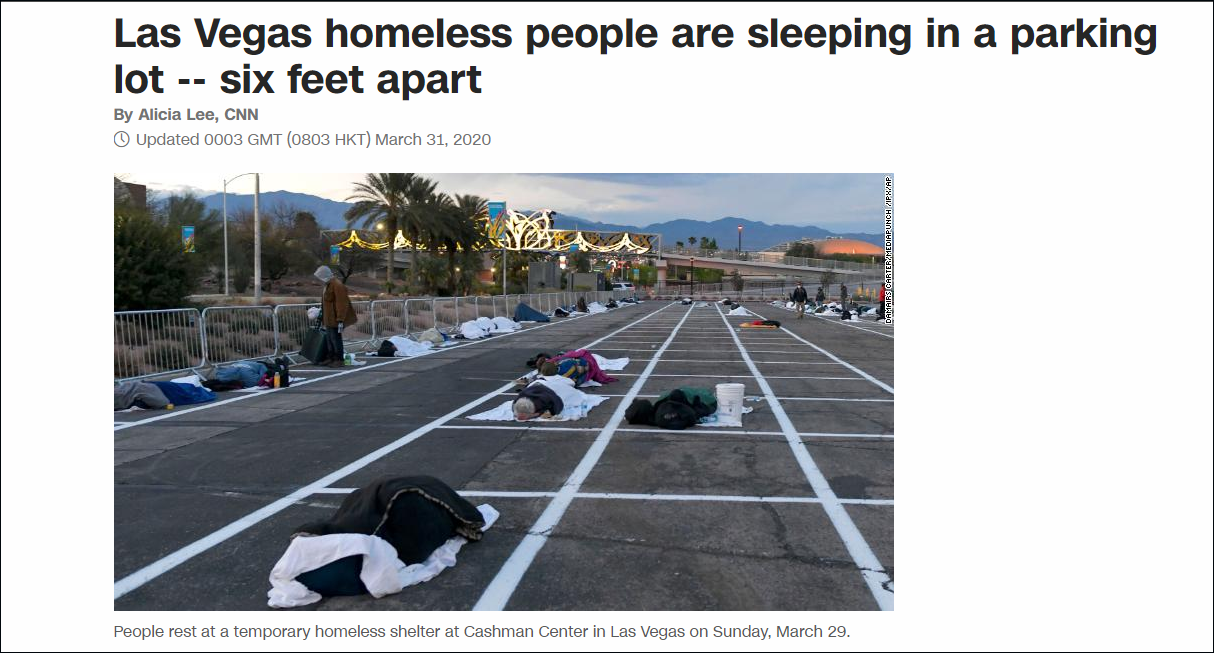 CNN報道G拉斯維加斯流浪者直接睡在停車場