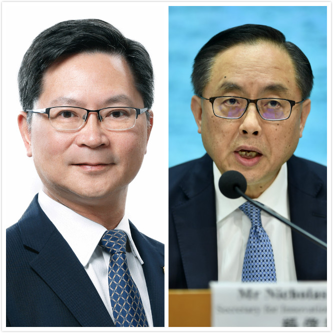 港媒報道稱A機電工程署署長薛永恆(左)接替楊偉雄(右)任創科局局長C(資料圖片)