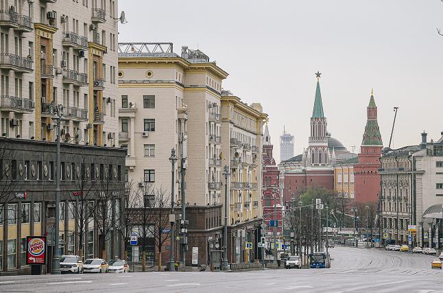 疫情下的俄羅斯首都莫斯科（新華社資料圖片）