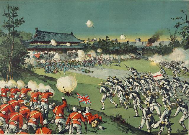 日本畫家描繪的八國聯軍侵華紀實漫畫