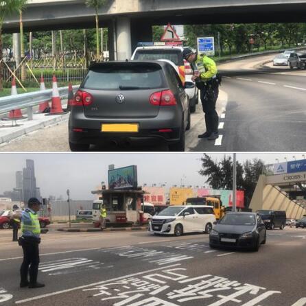 紅隧汽車刻意慢駛阻塞交通A兩名司機涉危駕被捕 圖片來源G香港警方fb