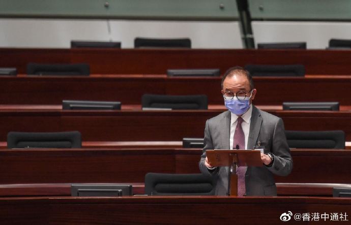 曾國衛明確表示不支持反對派提出的修正案C]香港中通社圖片^