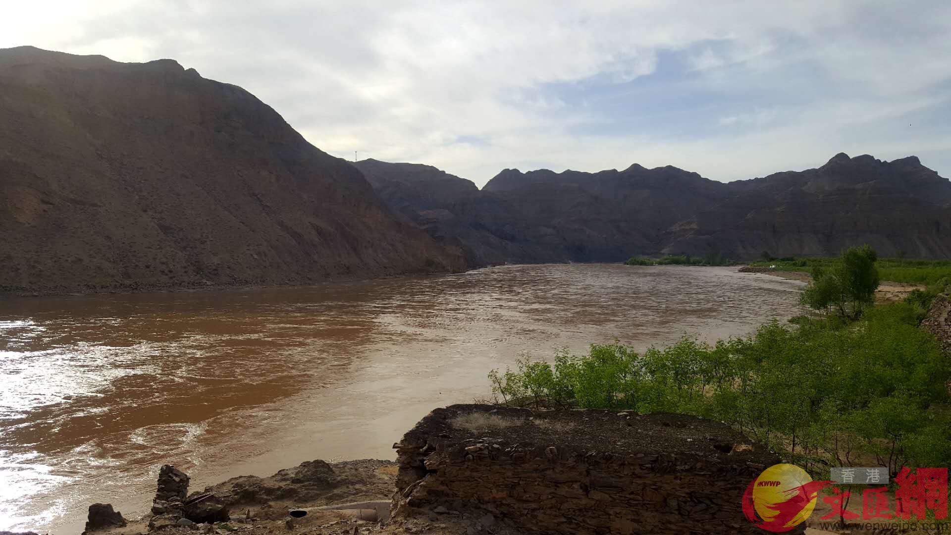 黃河2020年第1號洪水進入寧夏境內 記者王尚勇攝