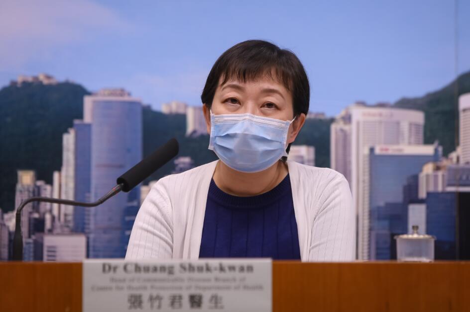 張竹君指A本港今日新增38宗新冠病毒確診個案C中新社