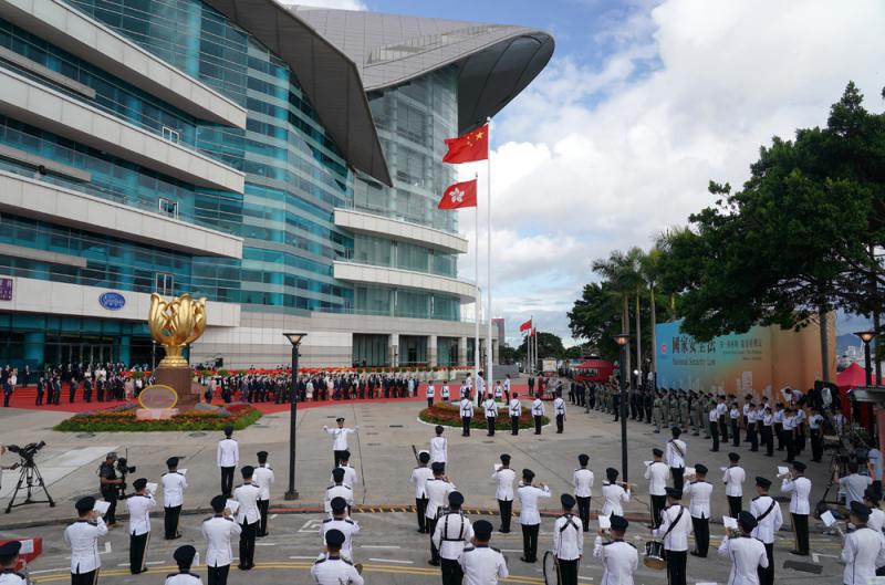 特區政府堅決反對香港自治法案成為美國法律]中新社資料圖片^