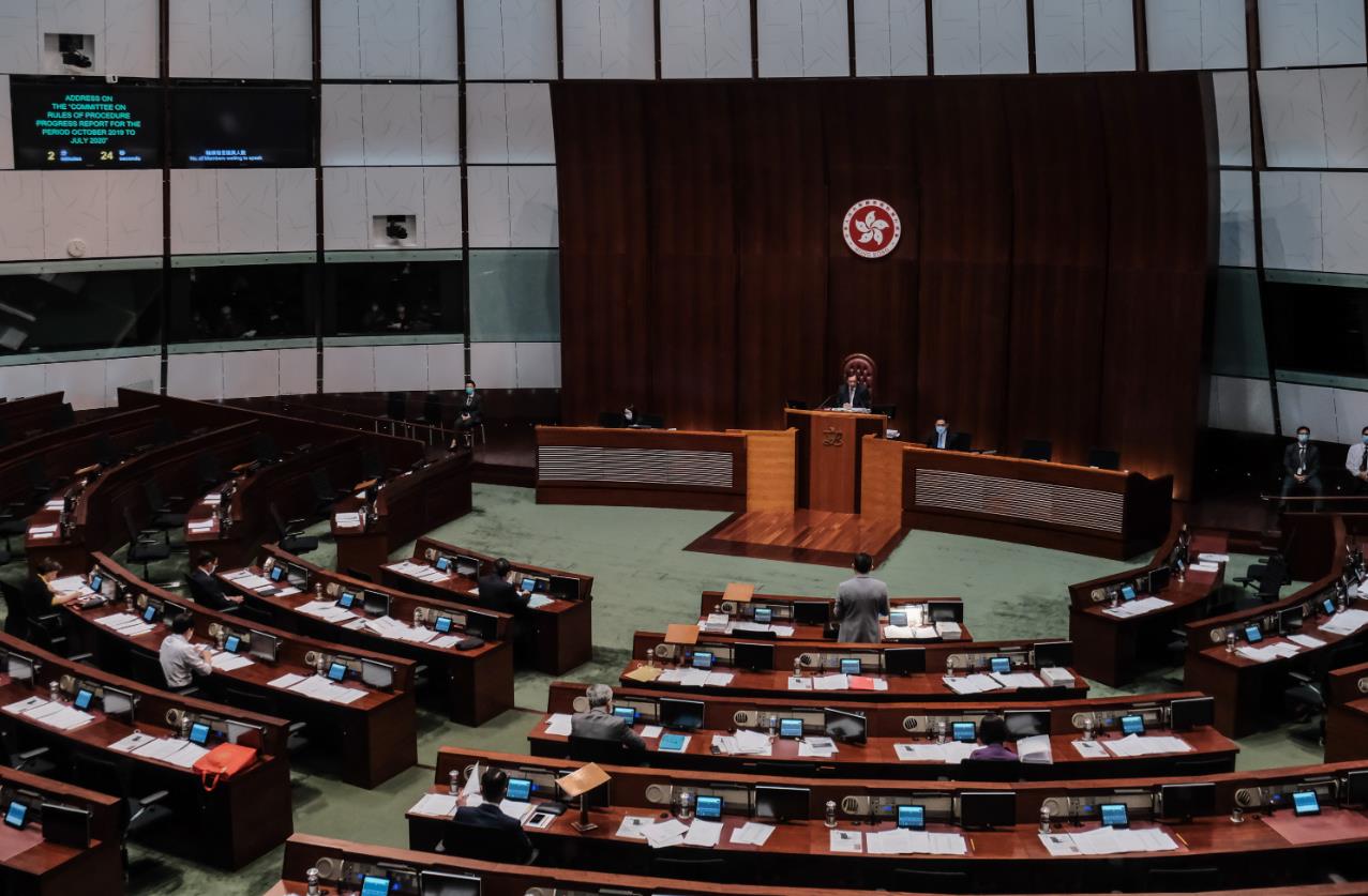 7月15日A香港特區立法會舉行本屆會期最後一次大會會議A圖為會議現場C香港中通社圖片