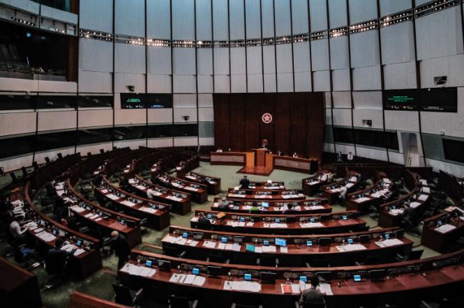 7月15日A香港特區立法會舉行本屆會期最後一次大會會議A圖為會議現場C 