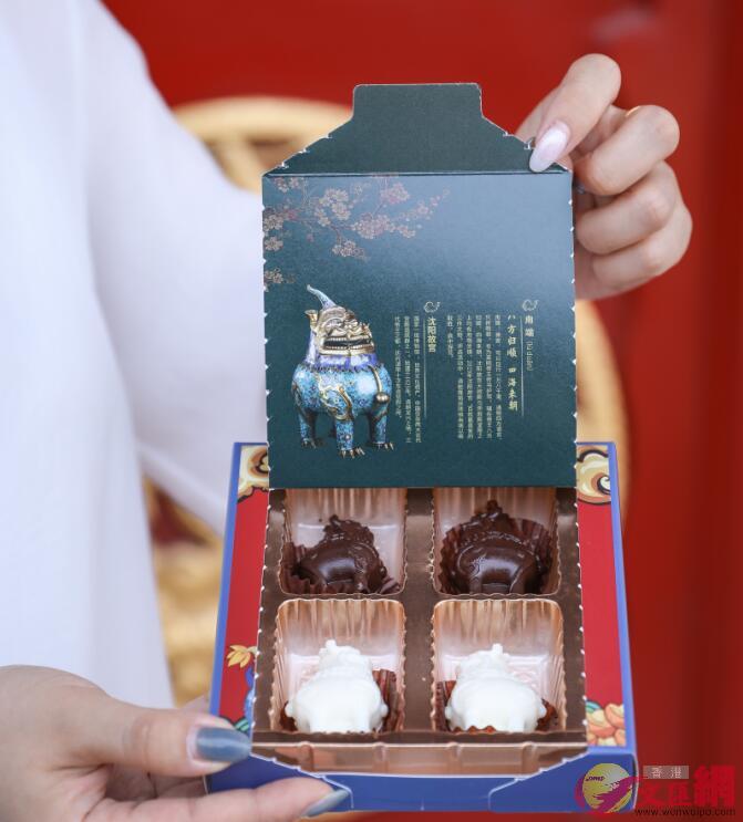瀋陽故宮歷史上首款文創巧克力亮相C記者于珈琳 攝