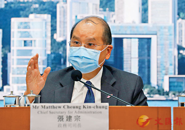 張建宗表示A中央會協助香港於亞博館改建方艙醫院C 香港文匯報記者 攝