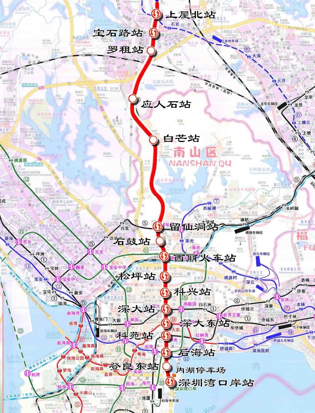 港鐵將參與運營深圳地鐵13號綫A圖為13號綫綫路圖C