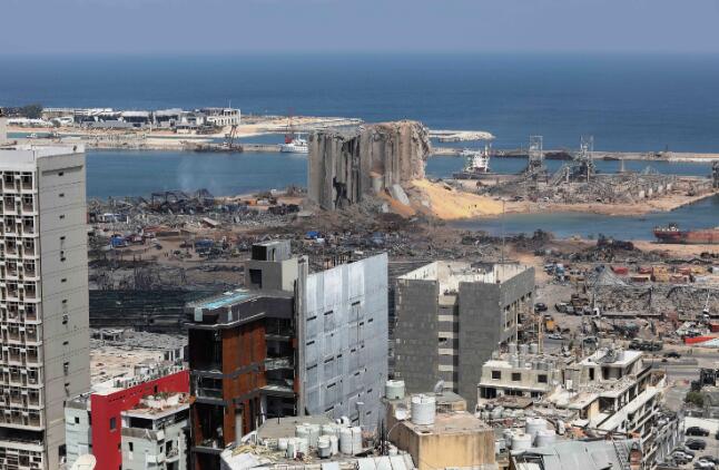 黎巴嫩首都貝魯特拍攝的爆炸現場C]新華社資料圖片^