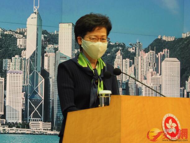 林鄭月娥表示A香港疫情仍然嚴峻]大公文匯全媒體記者 何燊亮 攝^
