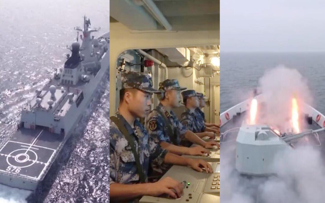 北海艦隊發佈黃海實彈演習視頻